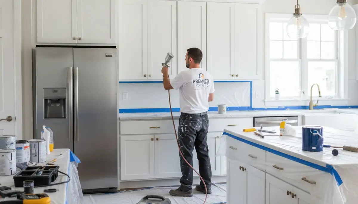 Professional cabinet painting and kitchen refinishing in Kenosha, WI by expert local painters