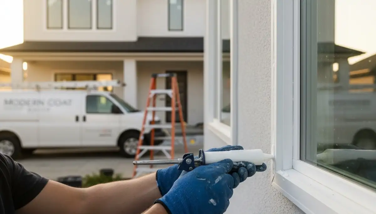Professional exterior caulking and sealing by house painters in Kenosha, WI for weatherproof protection
