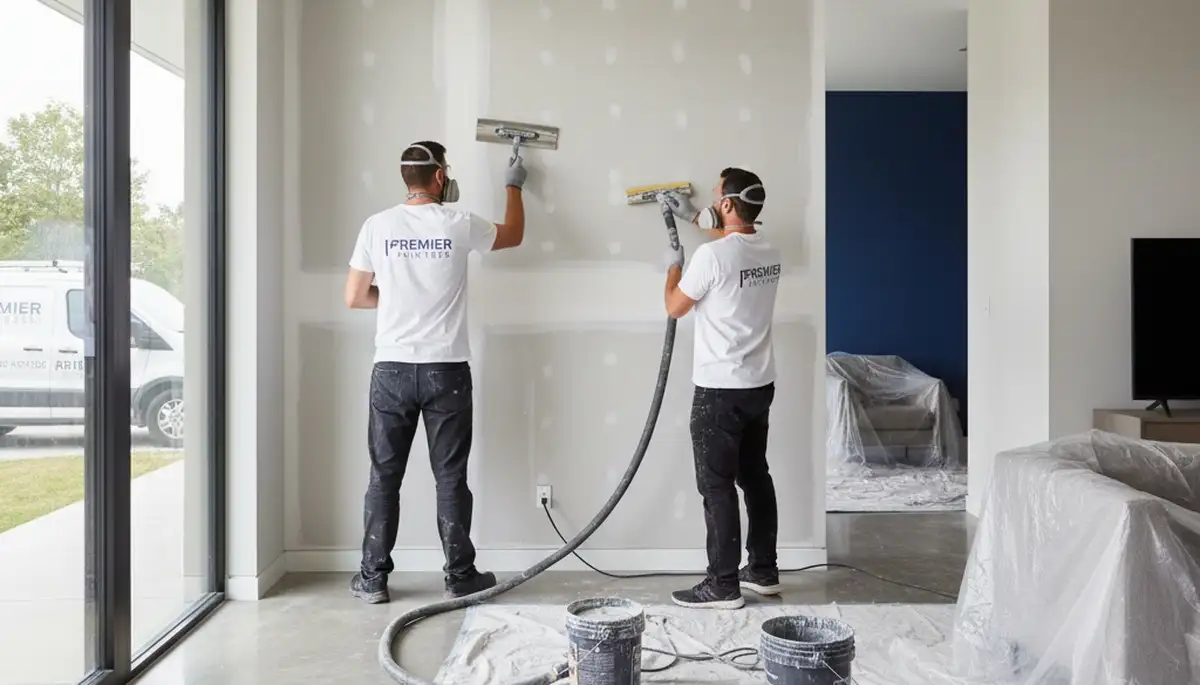 Professional drywall repair and wall restoration in Kenosha, WI home by expert painters