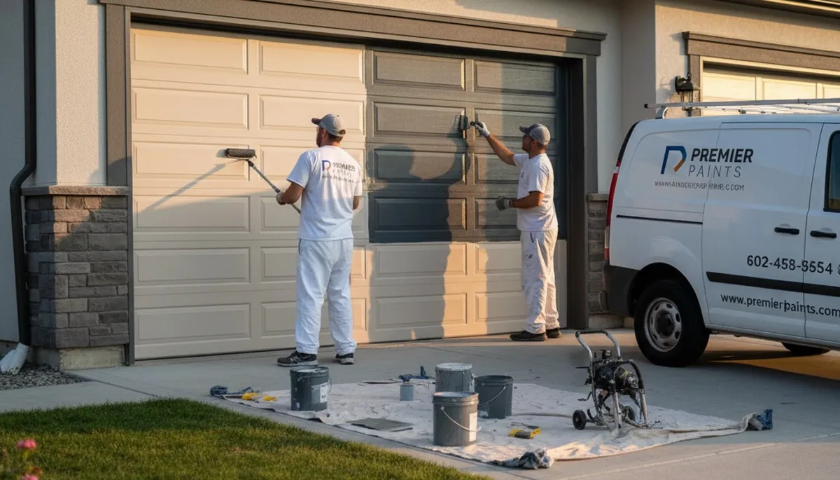 Professional garage door painting in Kenosha, WI with durable finishes for lasting curb appeal