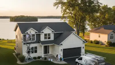 House painting service in Kenosha, WI by Kenosha Painters for residential exterior painting