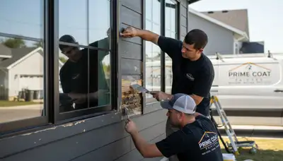 Professional wood rot repair on Kenosha, WI home exterior by expert house painters near Lake Michigan